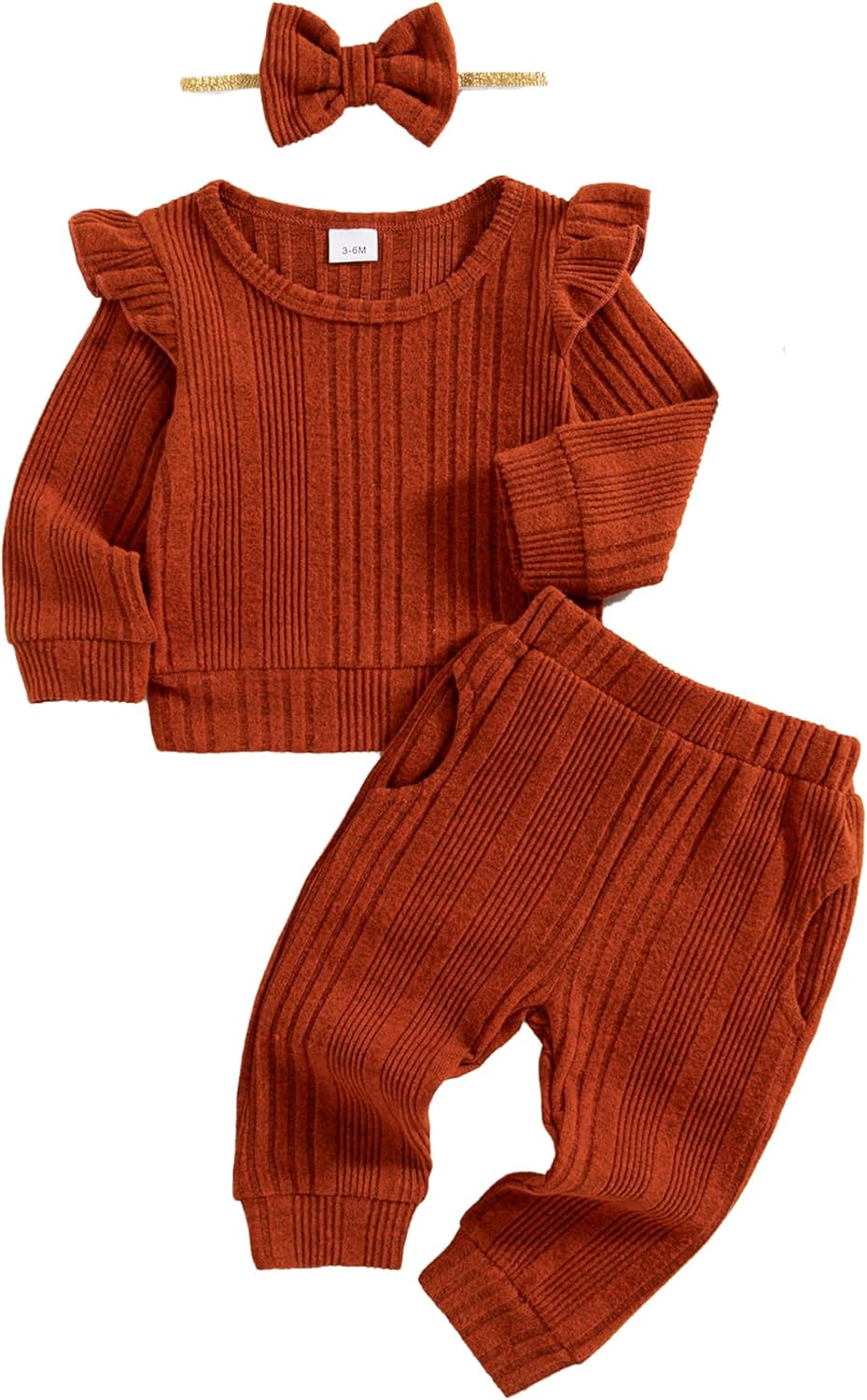 Mioglrie Toddler Baby Girl Clothes Fall Winter Sweatsuit Newborn Sweatshirt Sweat Pant Sets Outfits Infant Girls Clothing