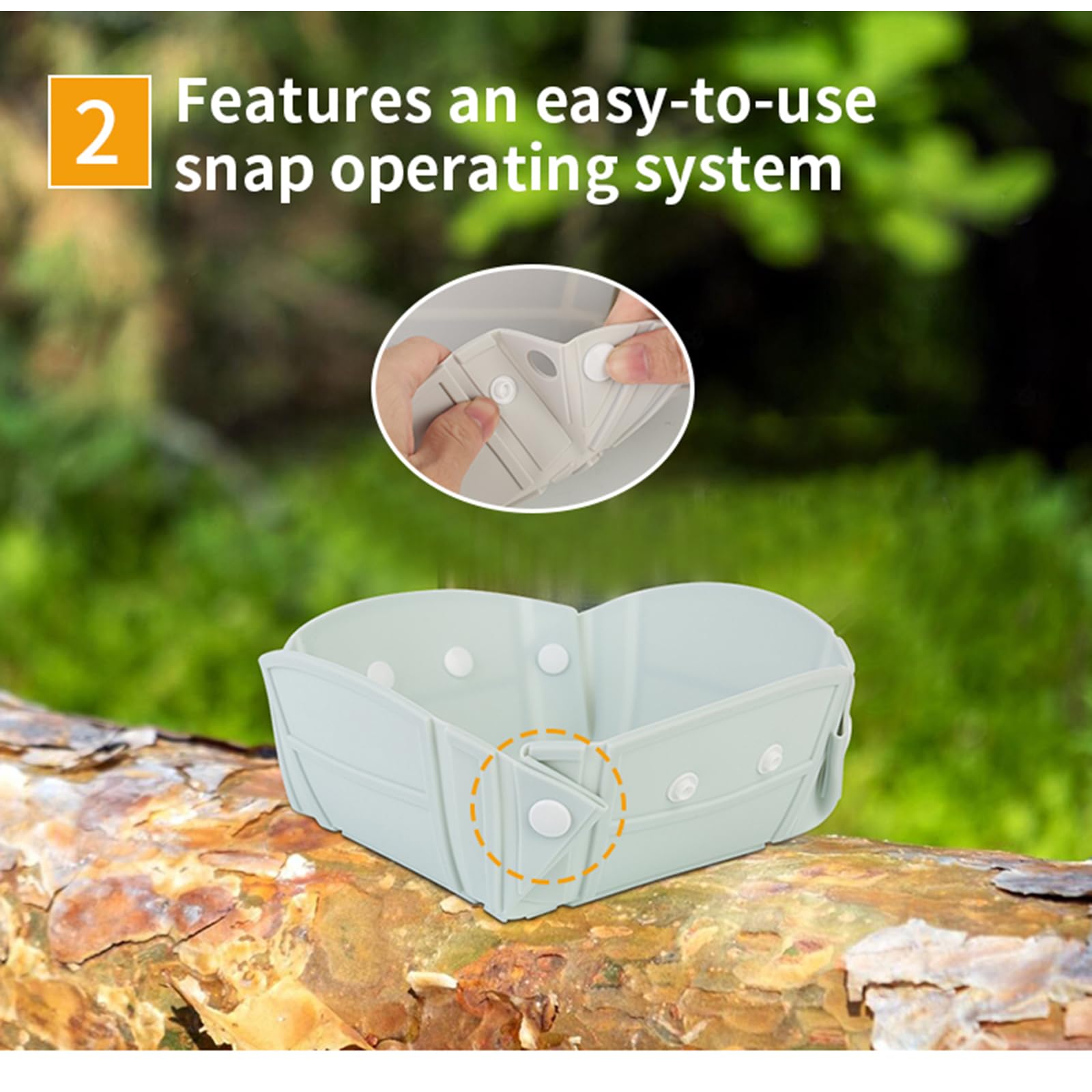 RoseFlower Collapsible Bowl, Portable Reusable Customizable Shapes Silicone Collapsible Bowls for Camping, Foldable into a Bowl, Plate, or Cup, Camping Essentials for Camping, RVs (Grey) - Image 3