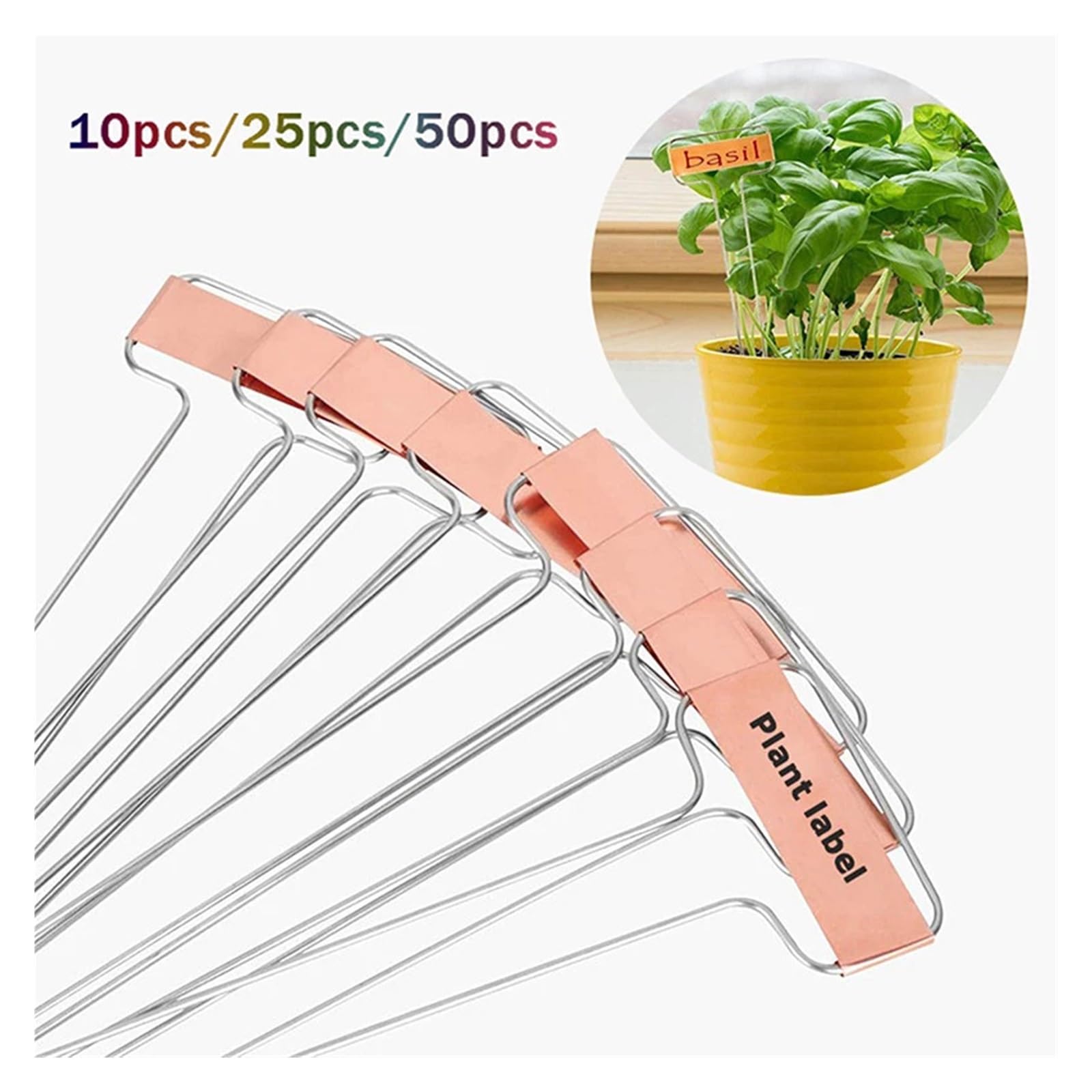 Etichette Per Piante 10/25/50 Pezzi Etichette For Piante In Metallo Con Piastra Di Rame(10inch,25pcs)
