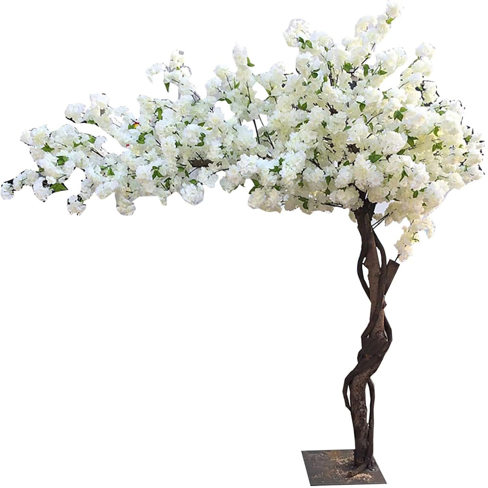 árboles Artificiales De Cerezo, Cerezo Llorón,Flor Japonés Blose Blanco Falso Sakura árbol De Flores Decoración Interiores Salón De Compras En El Centro Comercial,Extended-1.2x0.8m/3.9x2.6ft