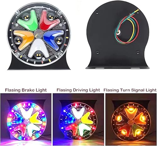 Miniatura 2 de ANKIA - 2 luces antiniebla LED redondas giratorias de 5.7 pulgadas, 12 V, 24 V, redondas, coloridas, IP67, impermeable, luz trasera de freno para