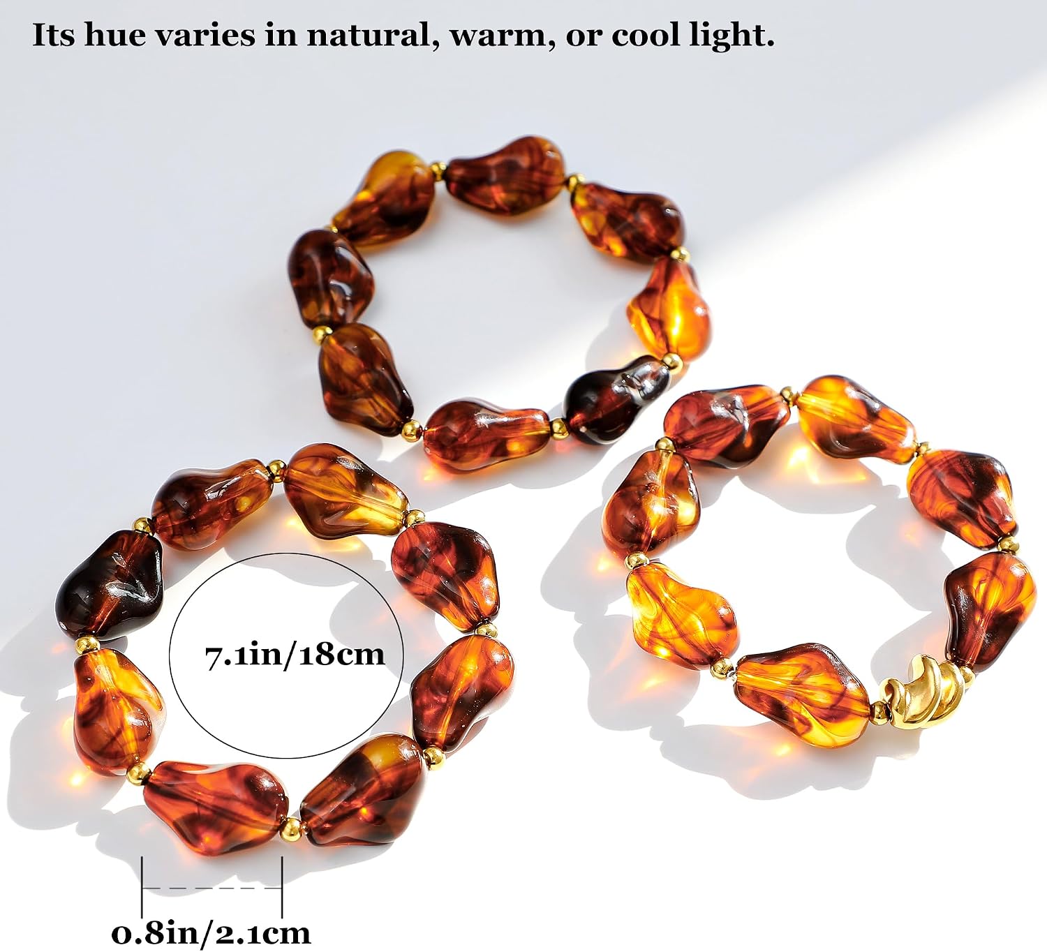Boho Beaded Stretch Bracelets For Women Stackable Handmade Jewelry image 2
