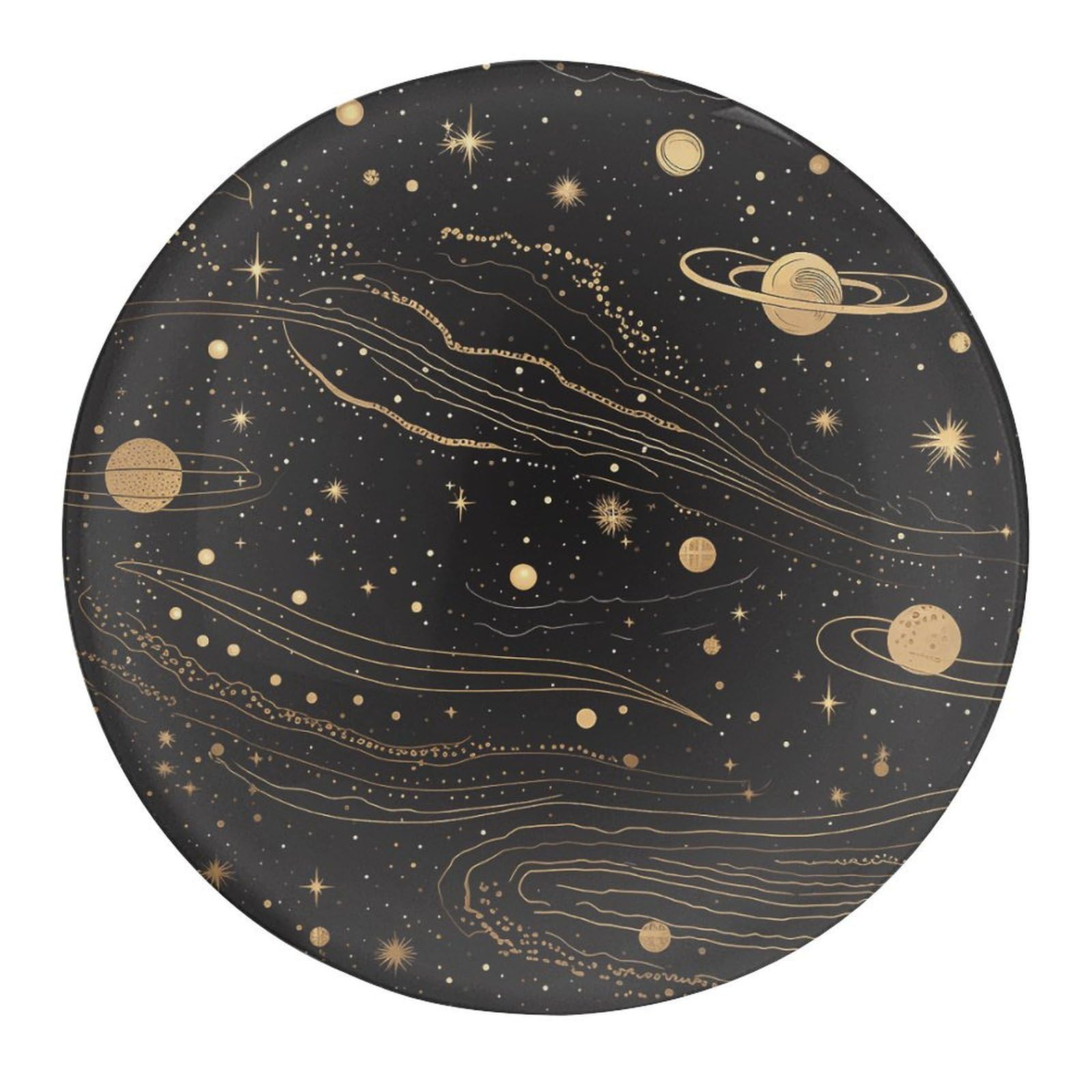 Fekiloot Style Gold And Silver Space Themed Refrigerator Magnet Fridge Magnet4 Pcs