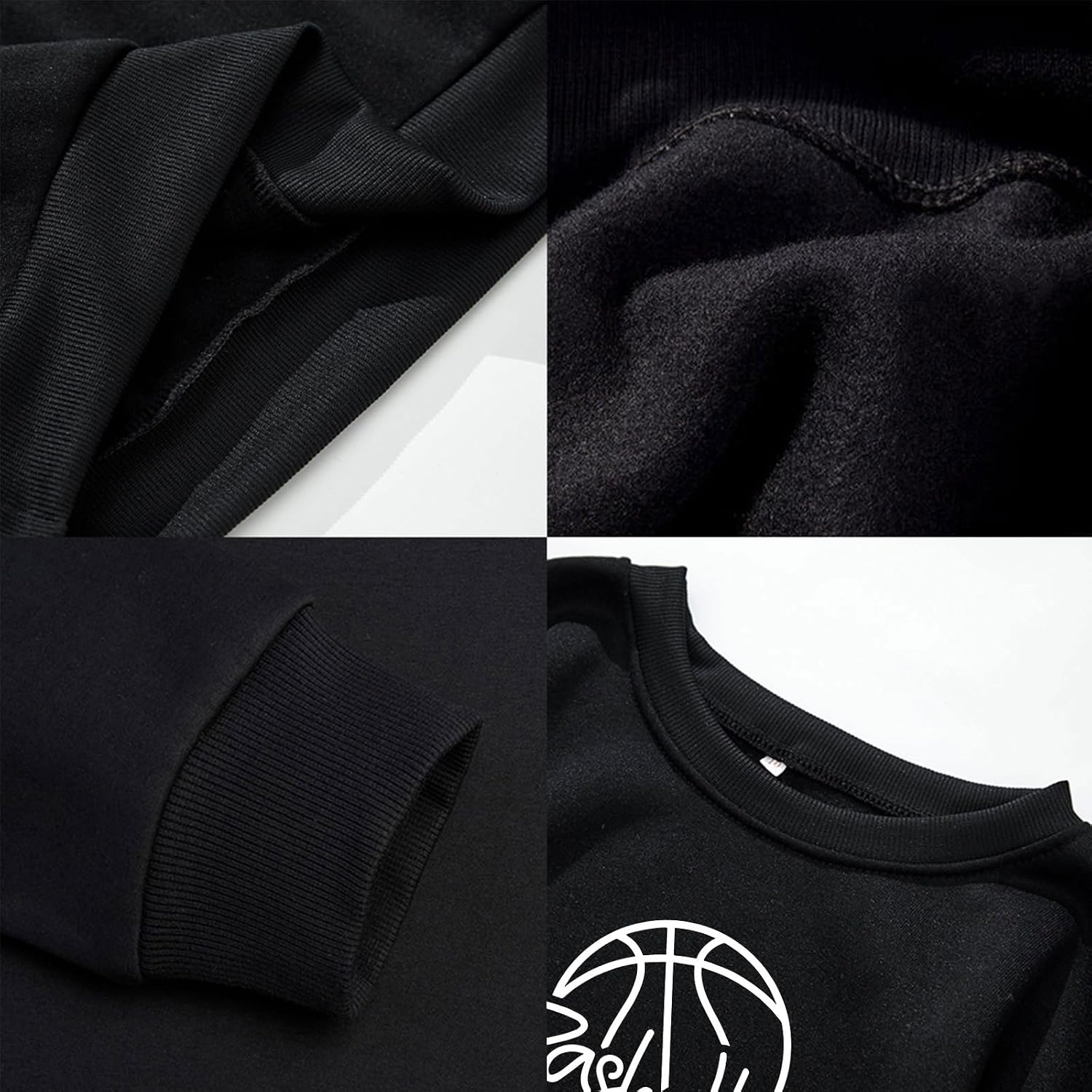 Women Basketball Mom Sweatshirt Casual Funny Letter Print Mom Shirts Creaw Neck Long Sleeve Pullov Tops Black XXL