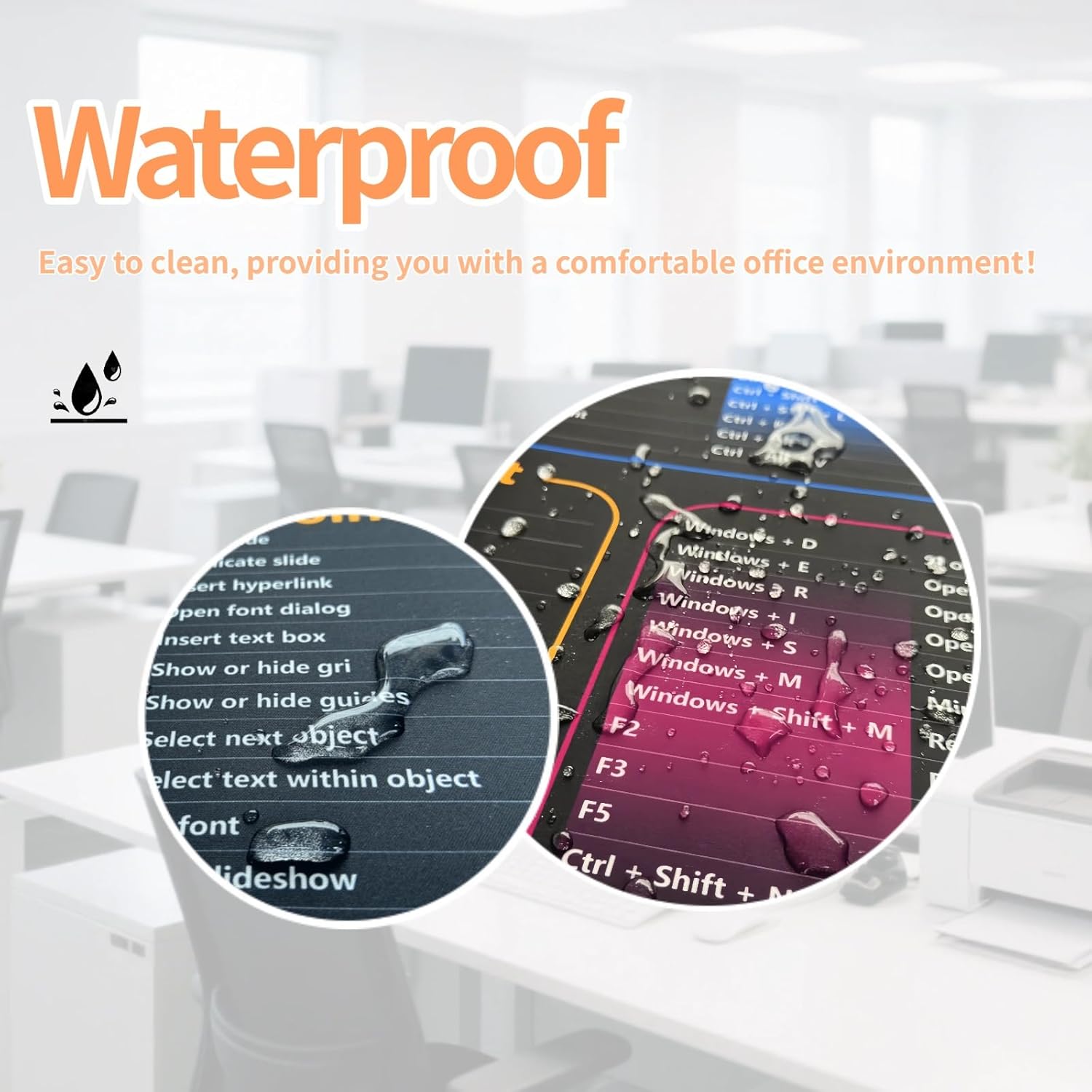 SHEEP&SHEEP Excel Cheat Sheet Desk Pad & Shortcuts Mouse Pad - XXL 35.4"x15.7" Water-Resistant Surface with Anti-Slip Base Excel Pad for Office, Gaming, Design