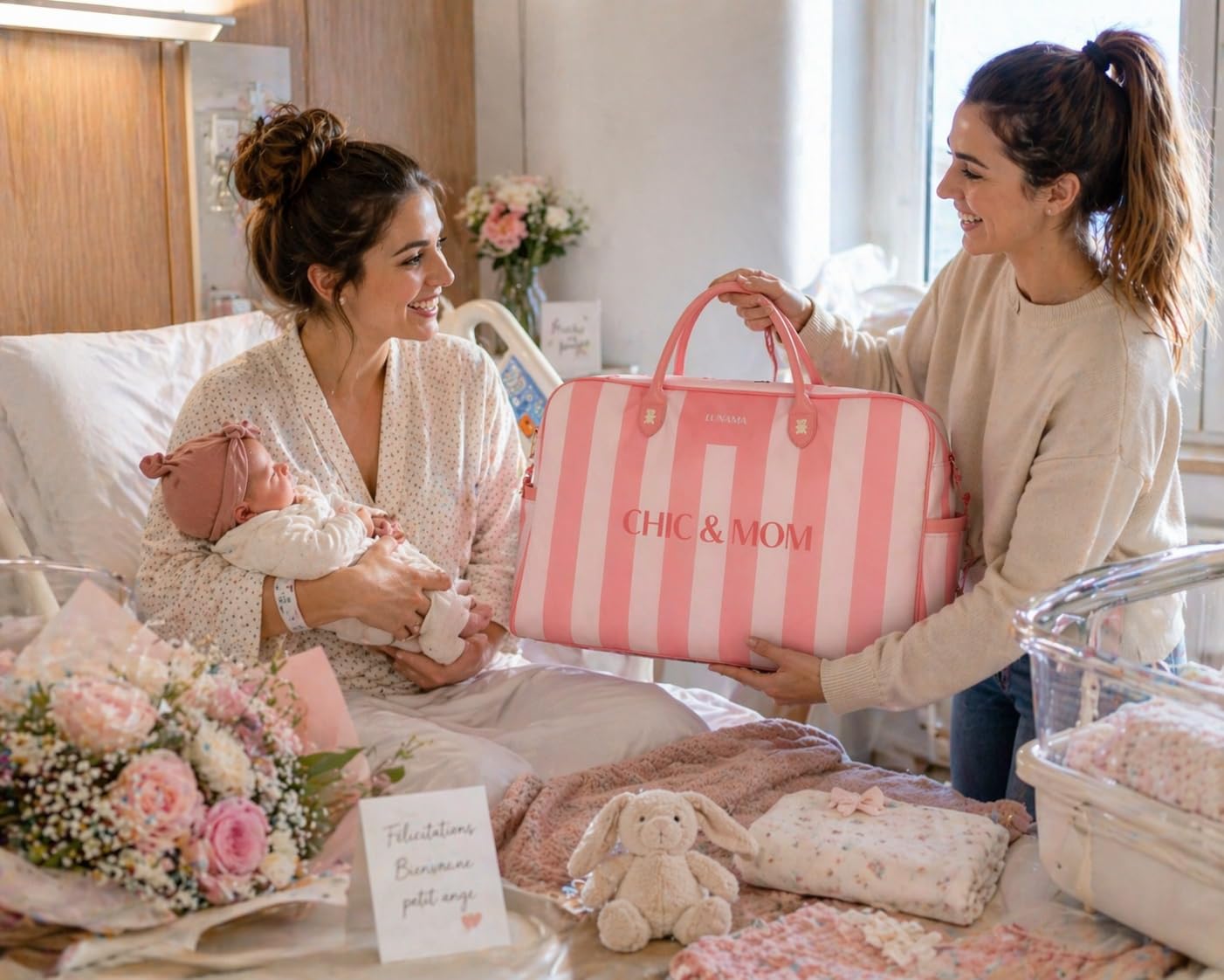 Borsa fasciatoio per neonati di grande capacità - Valigia premaman e Mommy Bag - Borsa da viaggio termica per passeggino con scomparti regolabili
