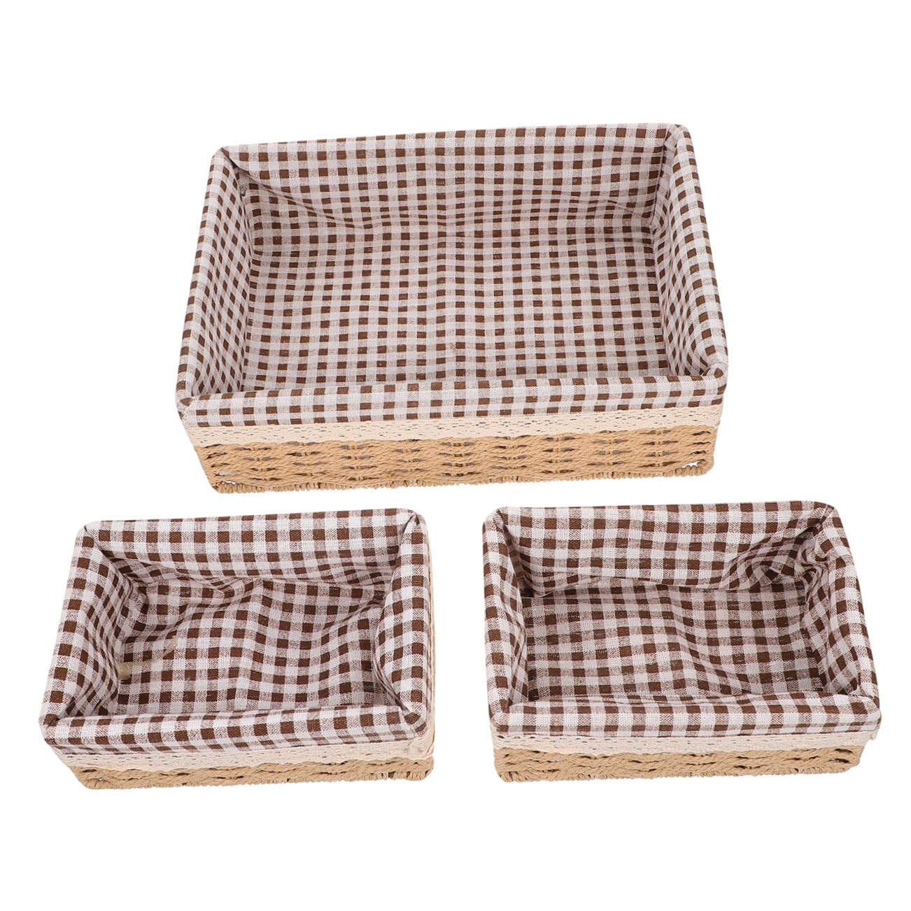 Panier de rangement en osier Ciieeo (lot de 3) bacs tissés pour la maison