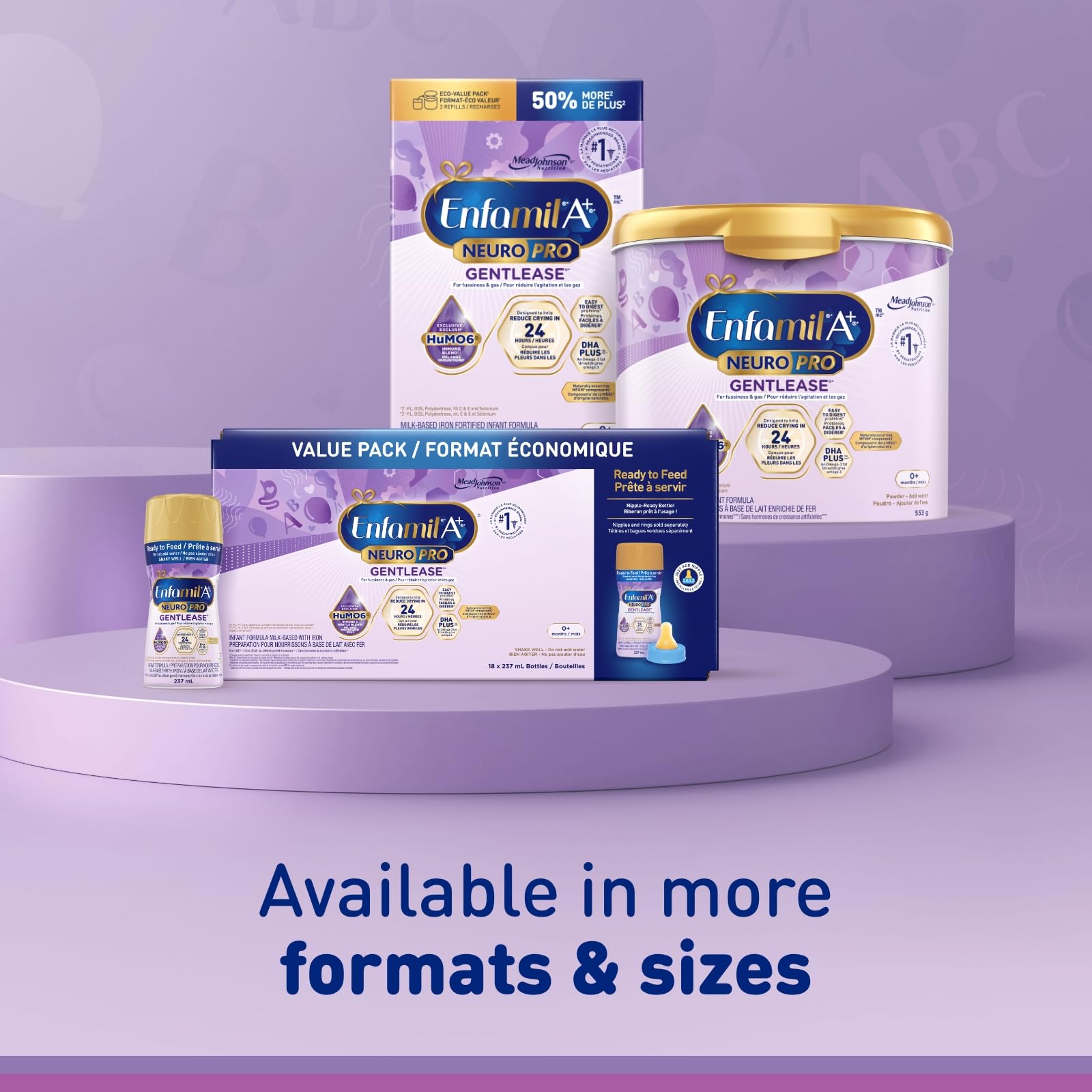 Enfamil A+ NeuroPro Gentlease, Baby Formula, Powder Tub, with Brain Building DHA, 0+ Months, 553g - 5