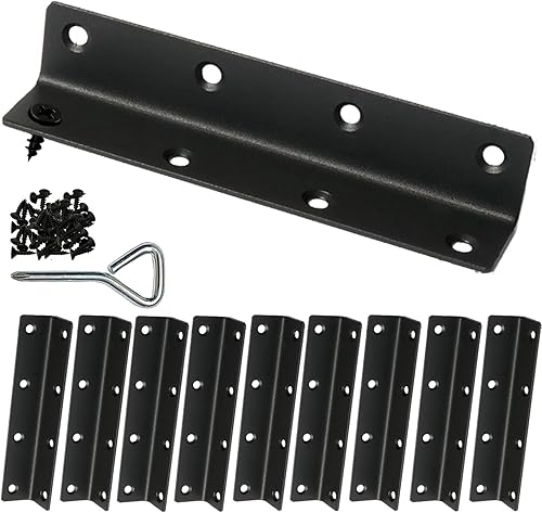 Miniatura 6 de 4 soportes de esquina alargados y gruesos en L  Soporte de estante de acero inoxidable  Soportes de metal en ángulo recto para estantes para muebles