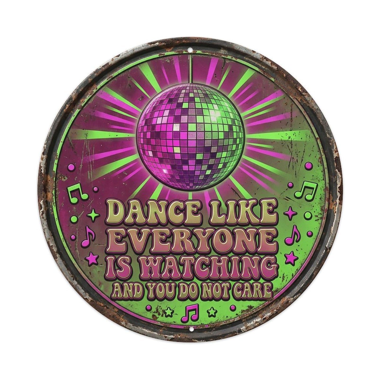 Disco Ball Optimism Livingroom Metal Tin Sign