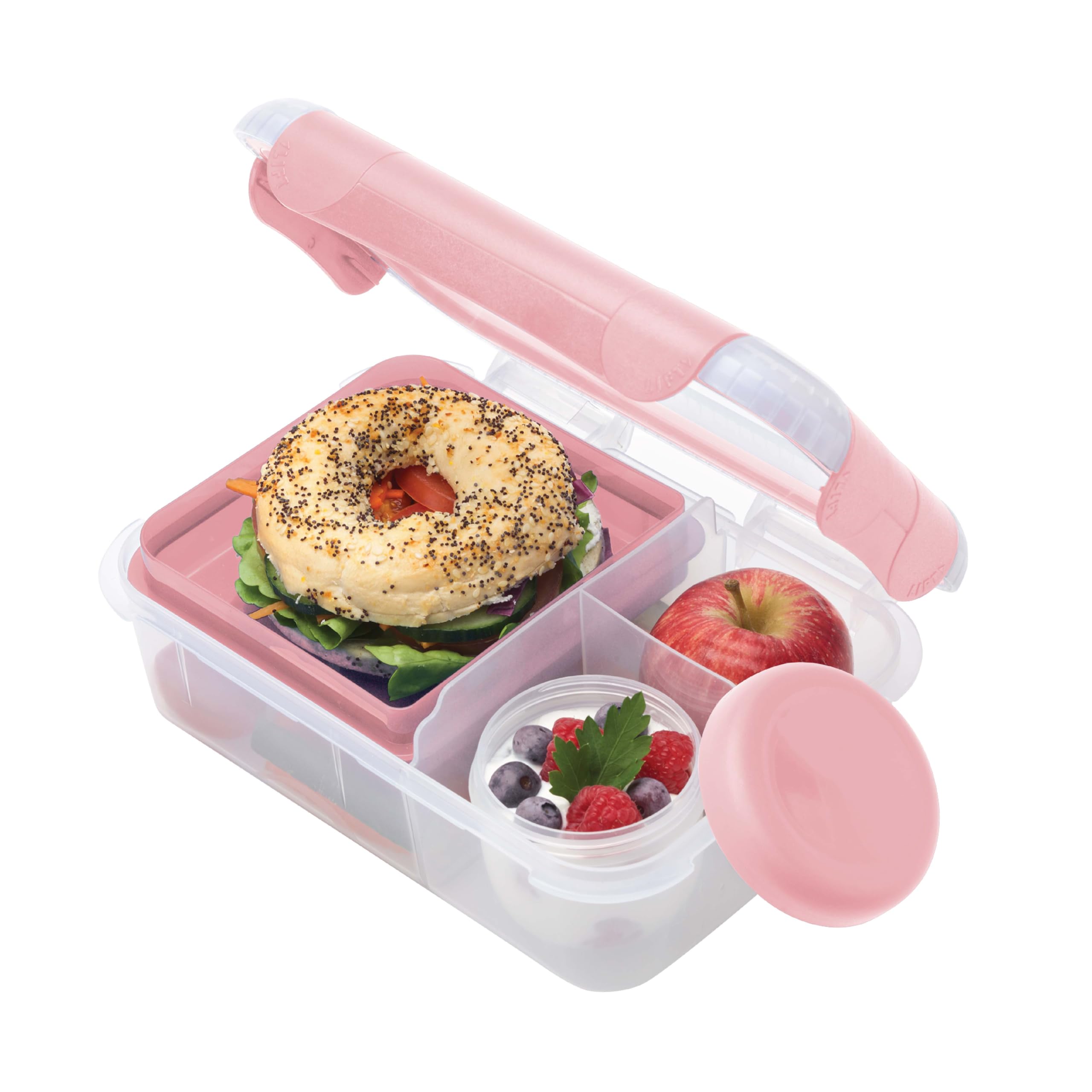 Smash Bento Safe Lunch Box, Pink, 1.6 Liter Capacity