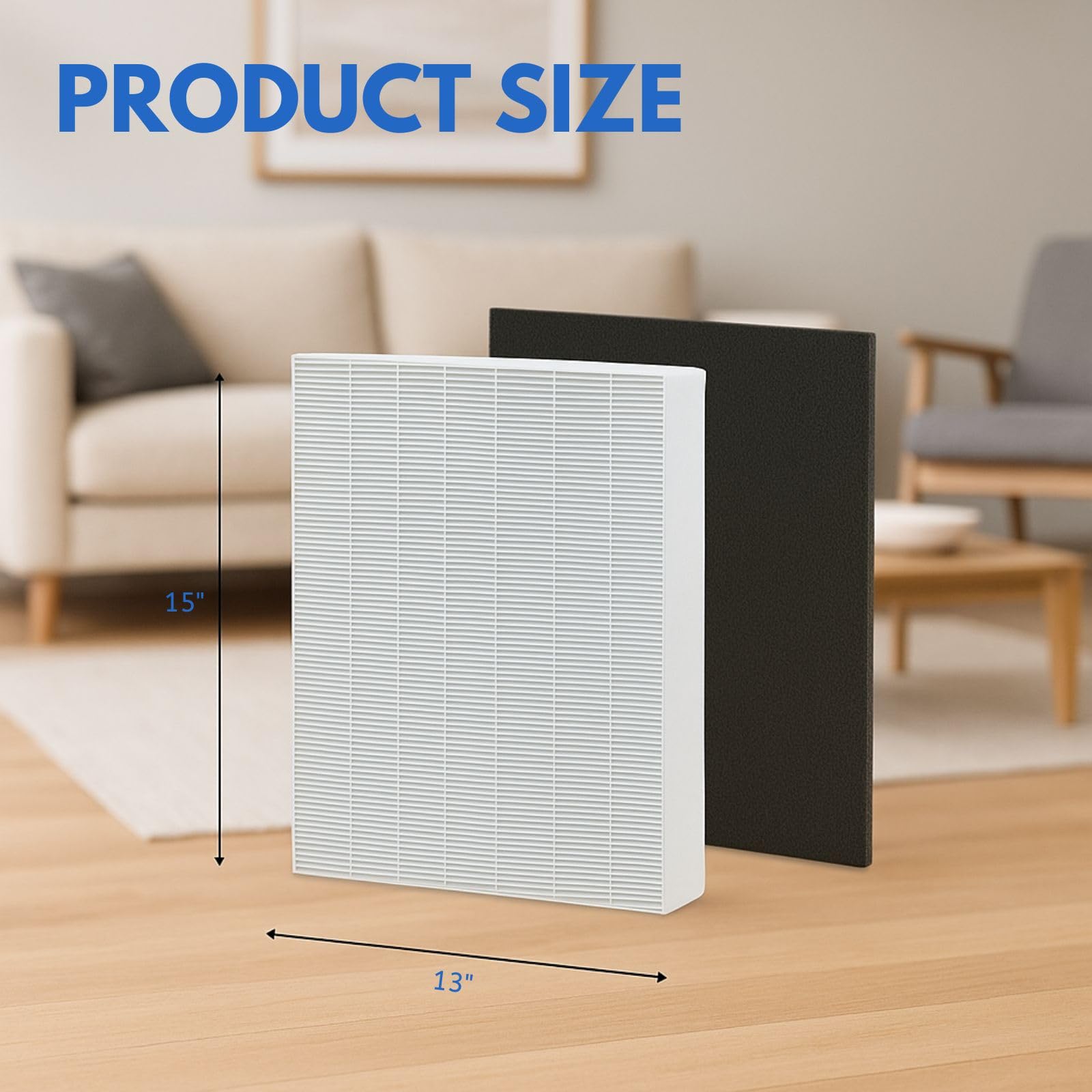 Nispira (1) True HEPA (2) Activated Carbon Replacement Filter Compatible with Coway Airmega 200M Air Purifier AP-1518R, Mighty Air AP-1512HH, 1 Set