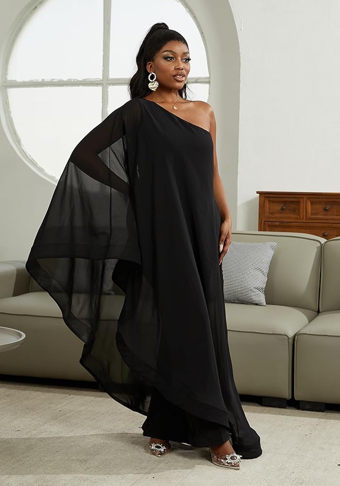 Ameri　ONE SIDE SHOULDER ROMPERS Amazon.com: LAJIOJIO Women's One Shoulder Asymmetric Ruffle