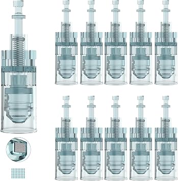Dr.pen Ultima M8 Nano-S Replacement Cartridges, Original Dr Pen Replacement Part for Microneedling Pen M8 Model, Authentic Disposable Replacement Cartridges Nano-S, 10Pcs