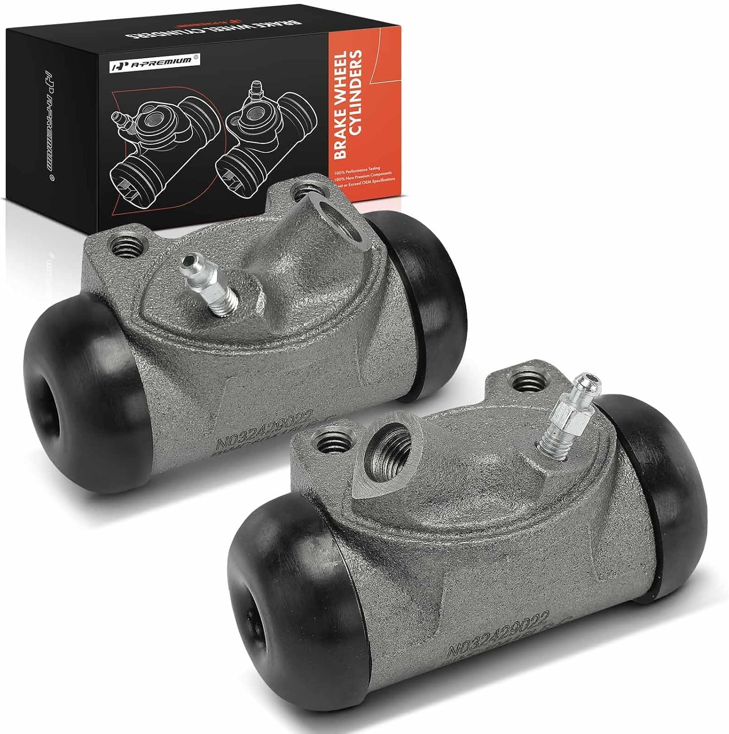 A-Premium Front Drum Brake Wheel Cylinder Compatible with Select Dodge, Chrysler and Plymouth Models - Charger, Town & Country, 300, Dart, 880, A100, B300 Van, Coronet, Barracuda, Fury, 2-PC Set