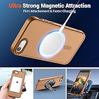 Vista 1189 de SUPFINE Funda magnética para iPhone 11 (compatible con MagSafe) (protección contra caídas de grado militar), translúcida mate a prueba de golpes
