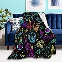 Vista 12 de Unqiue - Mantas mullidas para adolescentes, niños y niñas, manta cómoda para cama, sofá, compatible con atrapasueños de búho, arcoíris, mantas