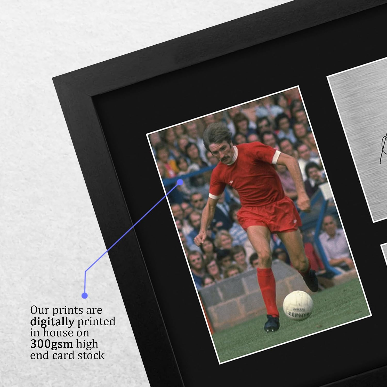 HWC Trading Steve Heighway Liverpool Gifts Printed Signed Autograph Picture for Soccer Fans and Supporters - US Letter Framed (ID-008886)