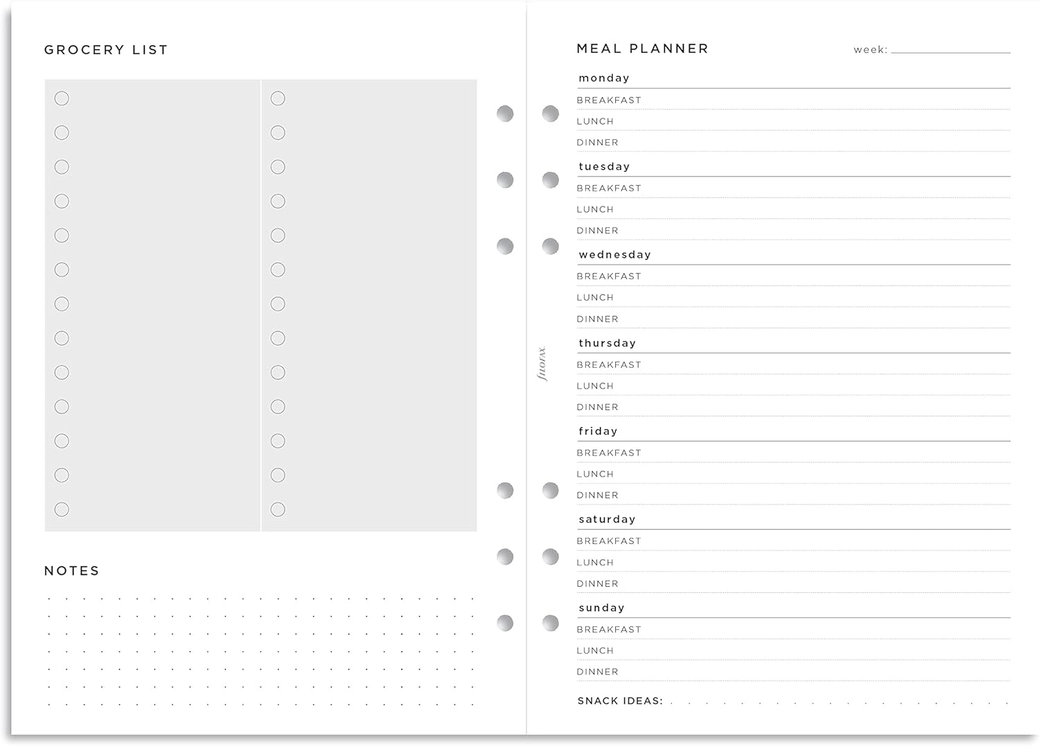 Filofax Navulling Organizer Personal Dotted | My Lovely Notebook