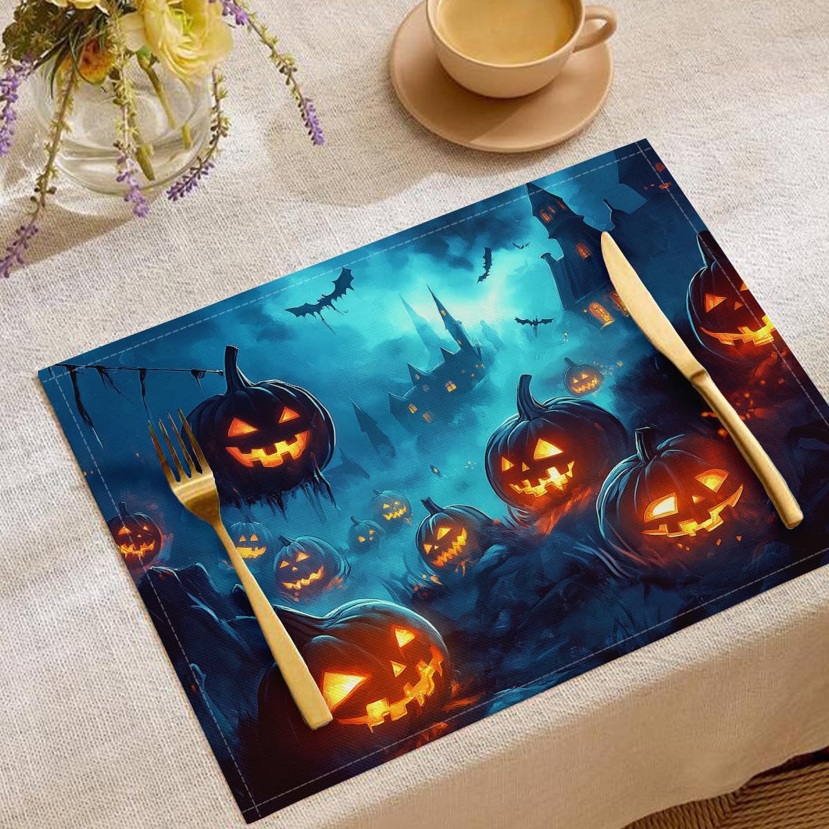 Set de table paysage fantastique lavable : fini les taches sur la table de cuisine