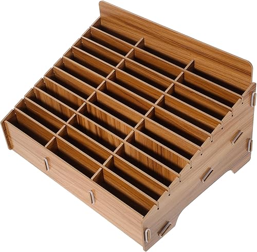 Miniatura 1 de KICHOUSE Caja de almacenamiento para teléfono móvil, contenedor para teléfono celular, soporte para teléfono celular, organizador de madera para