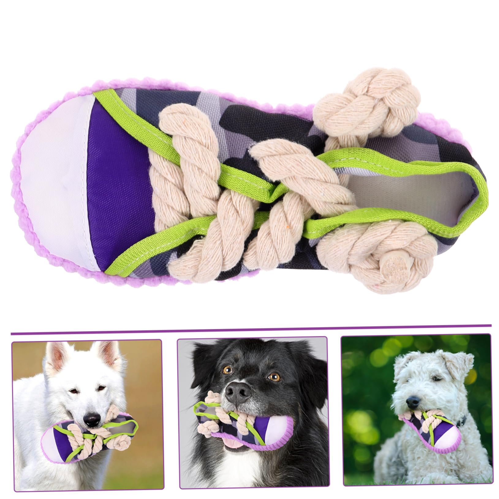 ifundom Giocattolo Da Masticare Per Cani Forma Di Scarpa Giocattolo Per Di Animali Domestici in Corda Di Cotone Per Cuccioli Che Squittisce e Macina