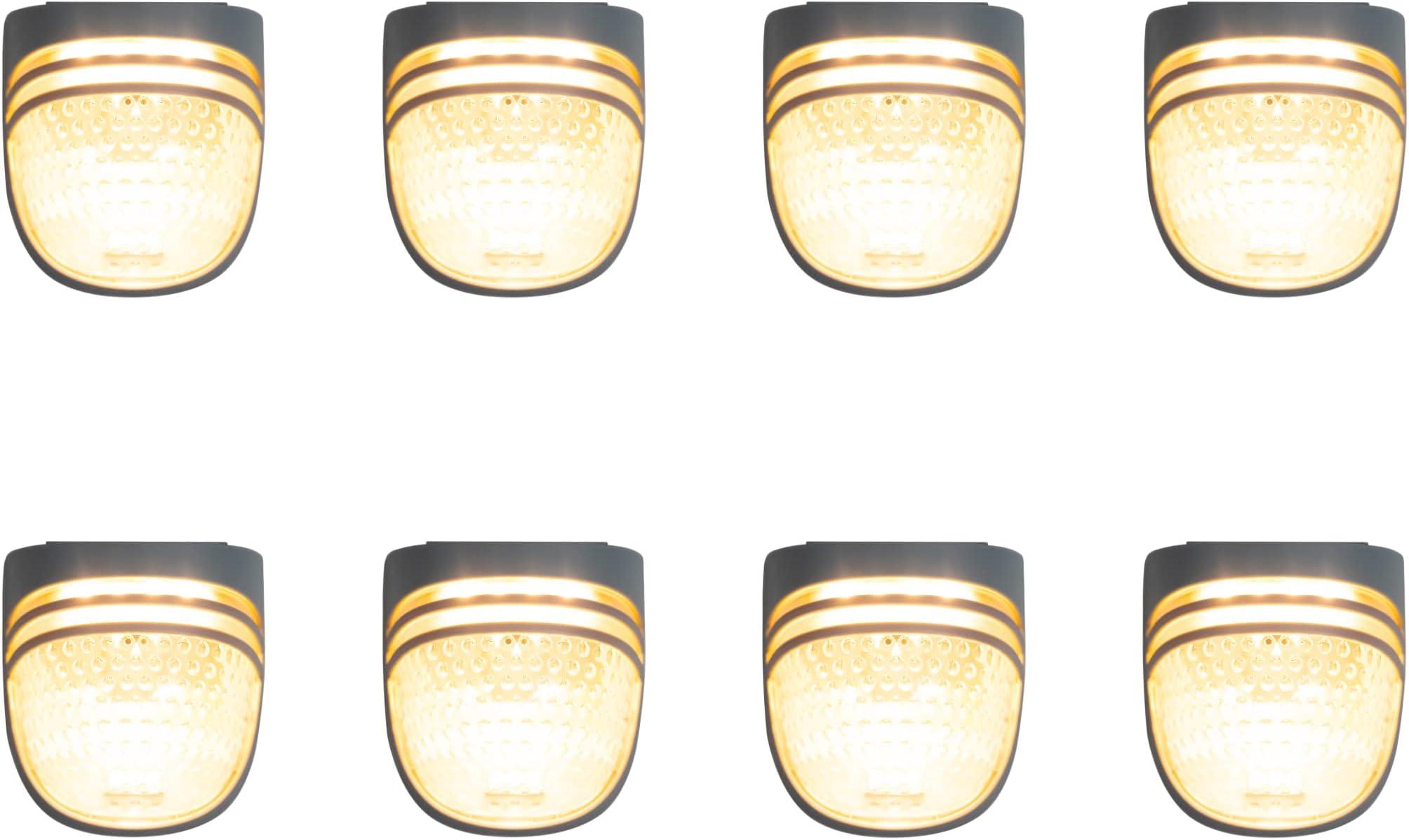 Vego garden Solar Garden Lights with Auto Sensors Magnetize Securely to Beds, IPX4 Waterproof Outdoor LED Light for Patio & Yard 8 Pack