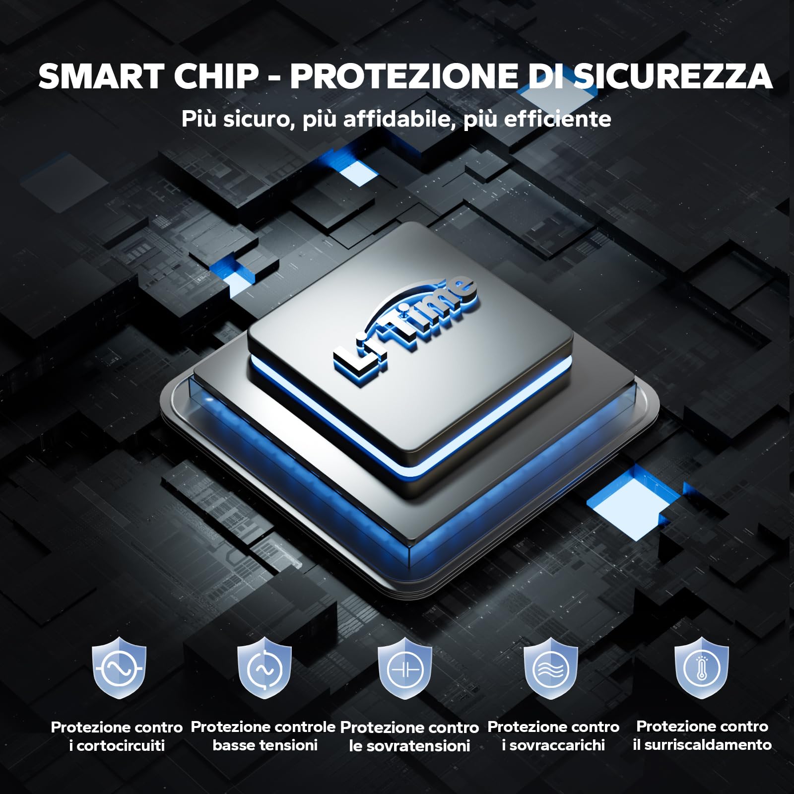 LiTime 2000W Inverter a Onda Sinusoidale Pura, Inverter con Prese di Corrente 2*AC, Schermo di Monitoraggio per lo Stato in Tempo Reale, Convertitore da 12VDC a 230VAC, per Caravanning