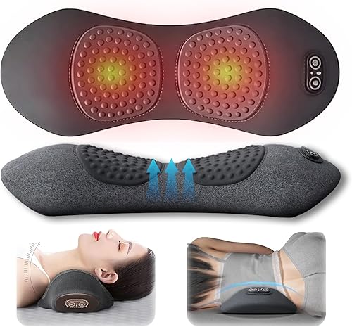 Therava Masajeador de espalda 3 en 1, masajeador de espalda de triple fusión para ciática, con elevación de tracción eléctrica y compresión de