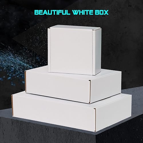 Miniatura 4 de Paquete de 100 cajas pequeñas de envío blancas de 9 x 6 x 2 pulgadas, sobres de cartón corrugado para embalaje, correo, mudanza, regalos, ecológicas