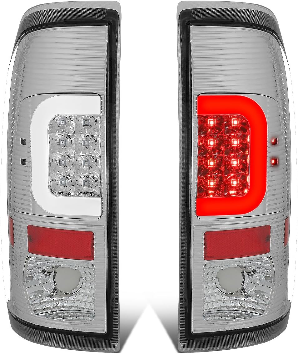 DNA MOTORING TL-F15097-LED-3D-CH-G2 LED 3D Tail Light Assembly Driver & Passenger Side [Compatible with 99-07 Ford F250 F350 F450 F550 / 97-03 F150 ]
