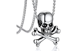Men and Women Skull and Crossbones Necklace