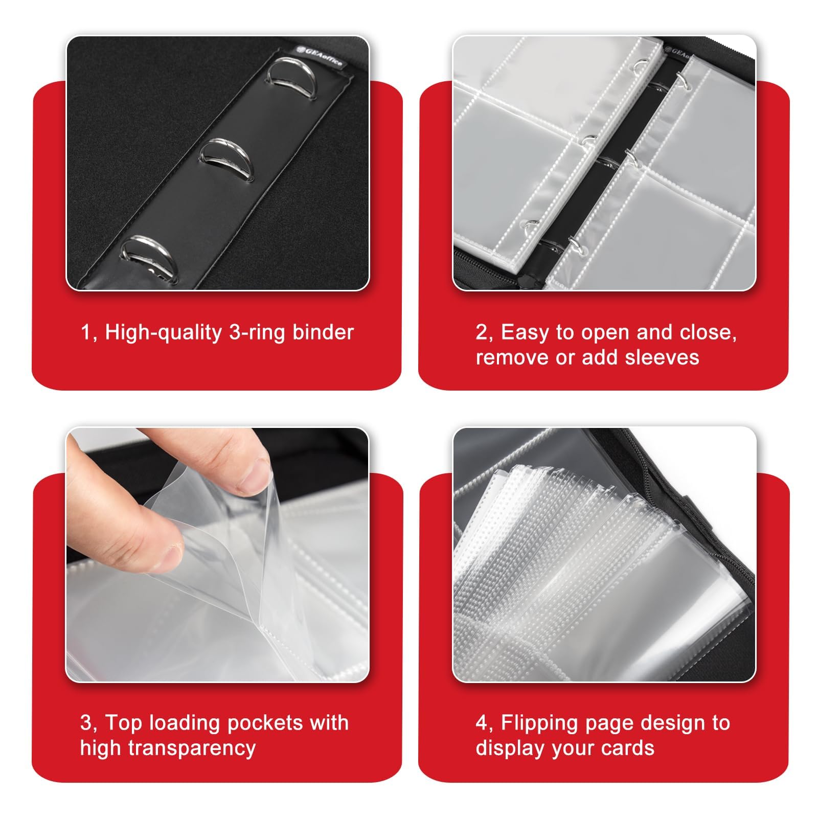 Album Carte Pokemon, Raccoglitore Carte con Cerniera, Album Porta Carte Collezionabili, 50 Pagine 400 Capacità