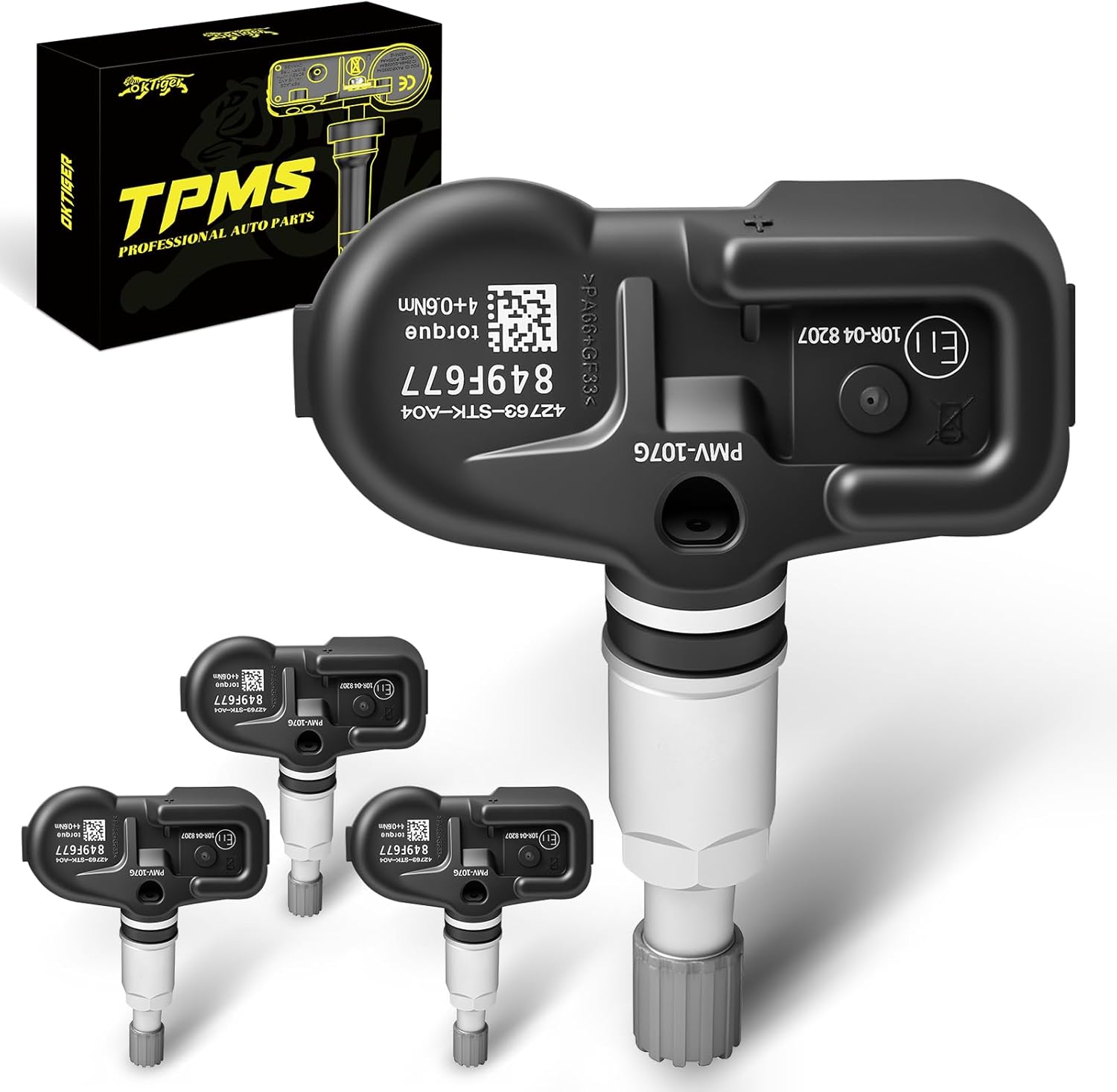 Oktiger 315MHz TPMS Sensor Pre-Programmed Fit for Acura 2007-2013 MDX, 2007-2012 RDX, 2007-2014 TSX, for Honda Pilot, Tire Pressure Monitoring Sensor 4PCS OE#42753-STK-A04