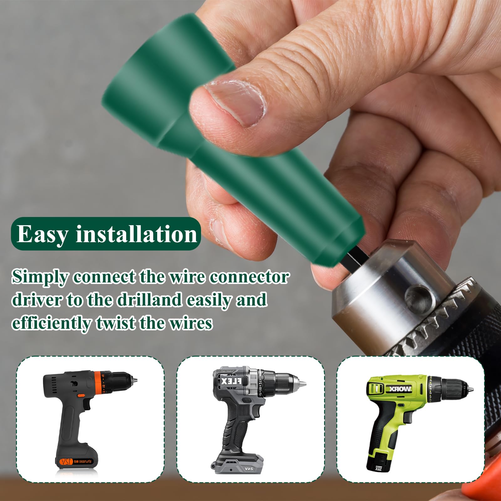 Electric Wire Twister Tool For Drill - 1/4" Chuck Wire Nut Twister For Electricians