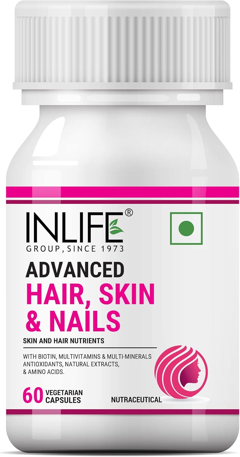 INLIFE Biotin Advanced Hair Skin & Nails Supplement with