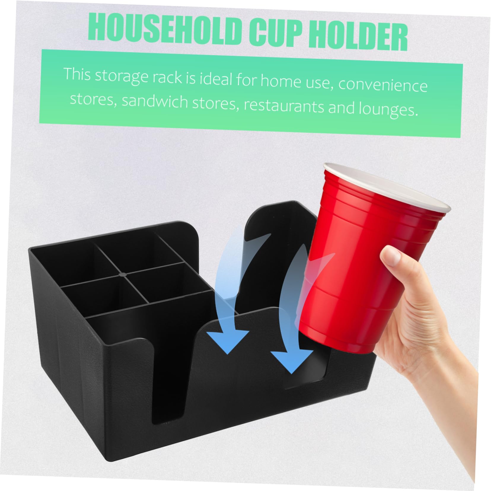 PRETYZOOM 3 Piezas Posavasos platillo Dulce té Caja de Almacenamiento de plástico Organizador de Cafe dispensador de Vasos de Uso Diario Soporte de Vaso de Papel de encimera páginas Black