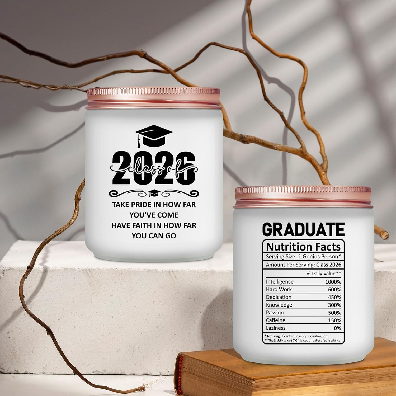 Graduation Gifts for Her, Women - Class of 2026 College, University, High School, Masters Degree, Phd, Nurse Graduation Candle Gifts - Cool Personalized Female Graduated Gift - Image 4