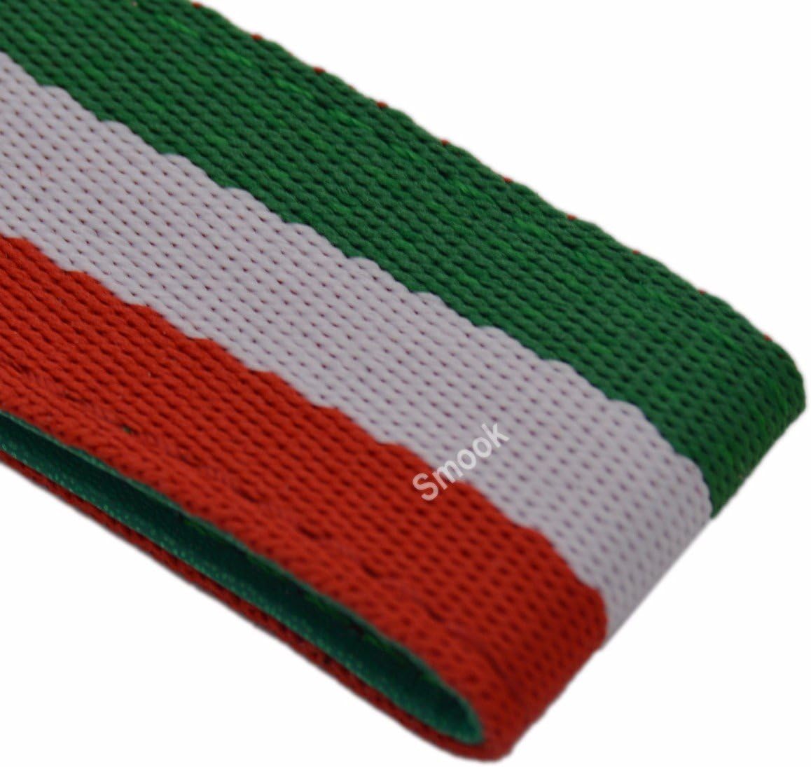 iJDMTOY Italian Flag Stripe Nylon Strap w/Keychain Ring Compatible With Alfa Romeo Fiat Ferrari Maserati Lamborghini etc