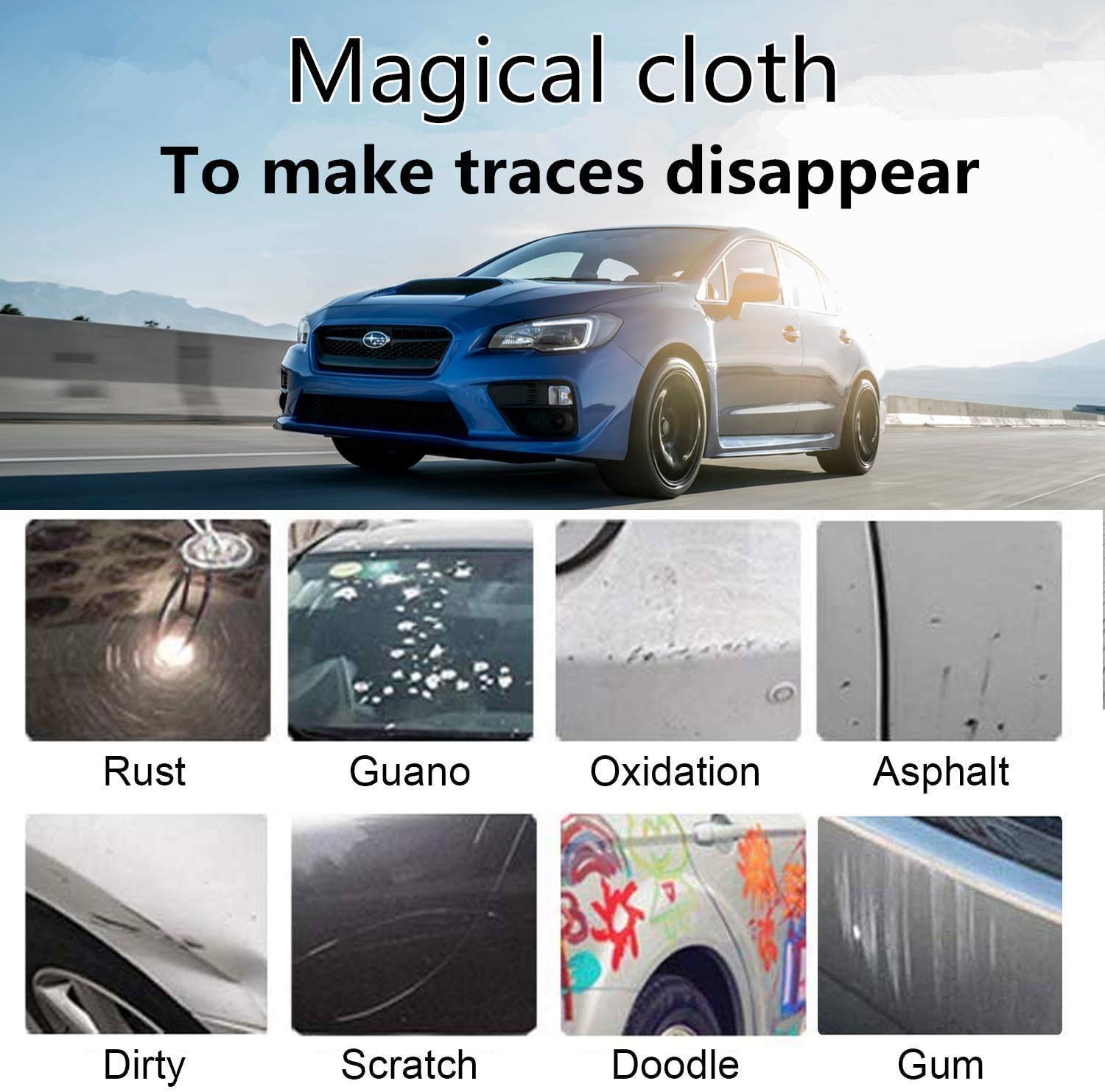 Nano Sparkle Cloth (4pcs), Nano Sparkle Cloth for Car Scratches Remover, Nano Cloth For Car Paint Scratch Repair, Nano Magic Cloth Easy To Repair Light Scratch Car Paint,Water Spots