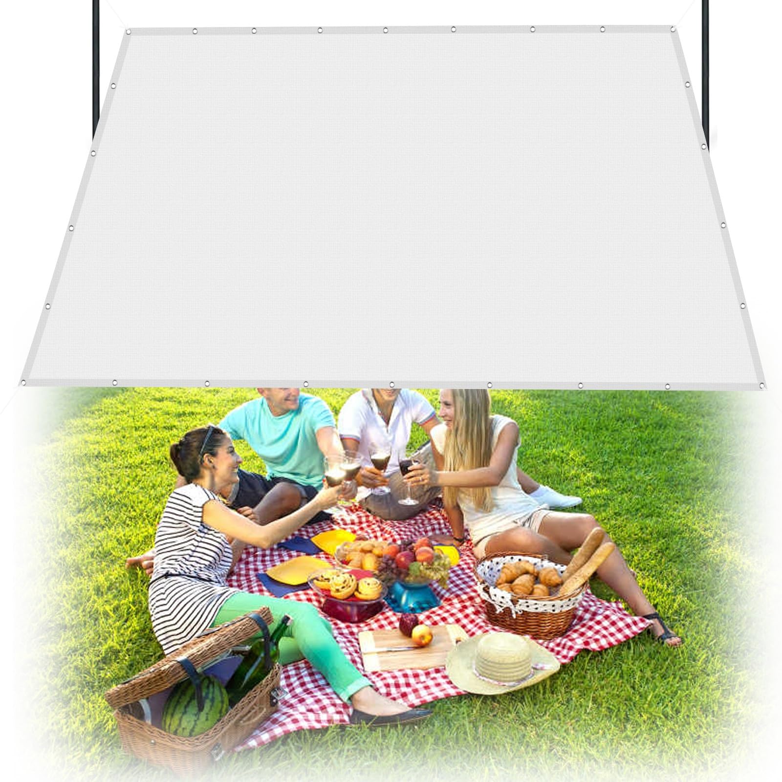 Toiles d'ombrages UV protection rectangulaire 350x550 pour terrasse
