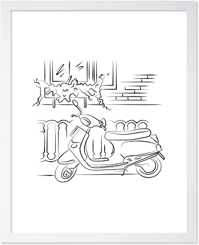 Miniatura 305 de Poster Master Póster de peonías – Estampado de flores retro – Ilustración floral – Ilustración en blanco y negro – Diseño de línea y abstracto –