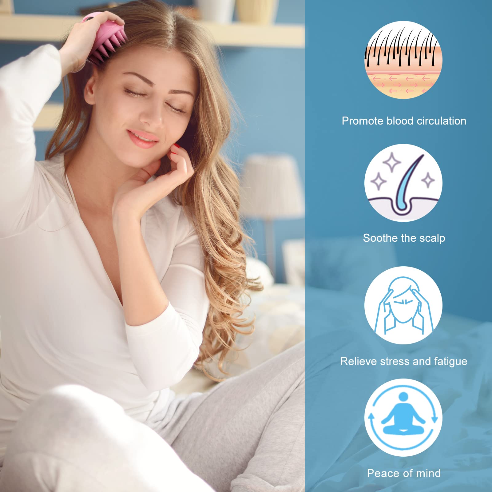 FREATECH Kopfhaut-Massagebürste – Mit Weichen Silikonborsten Für Haarwuchs & Entspannung