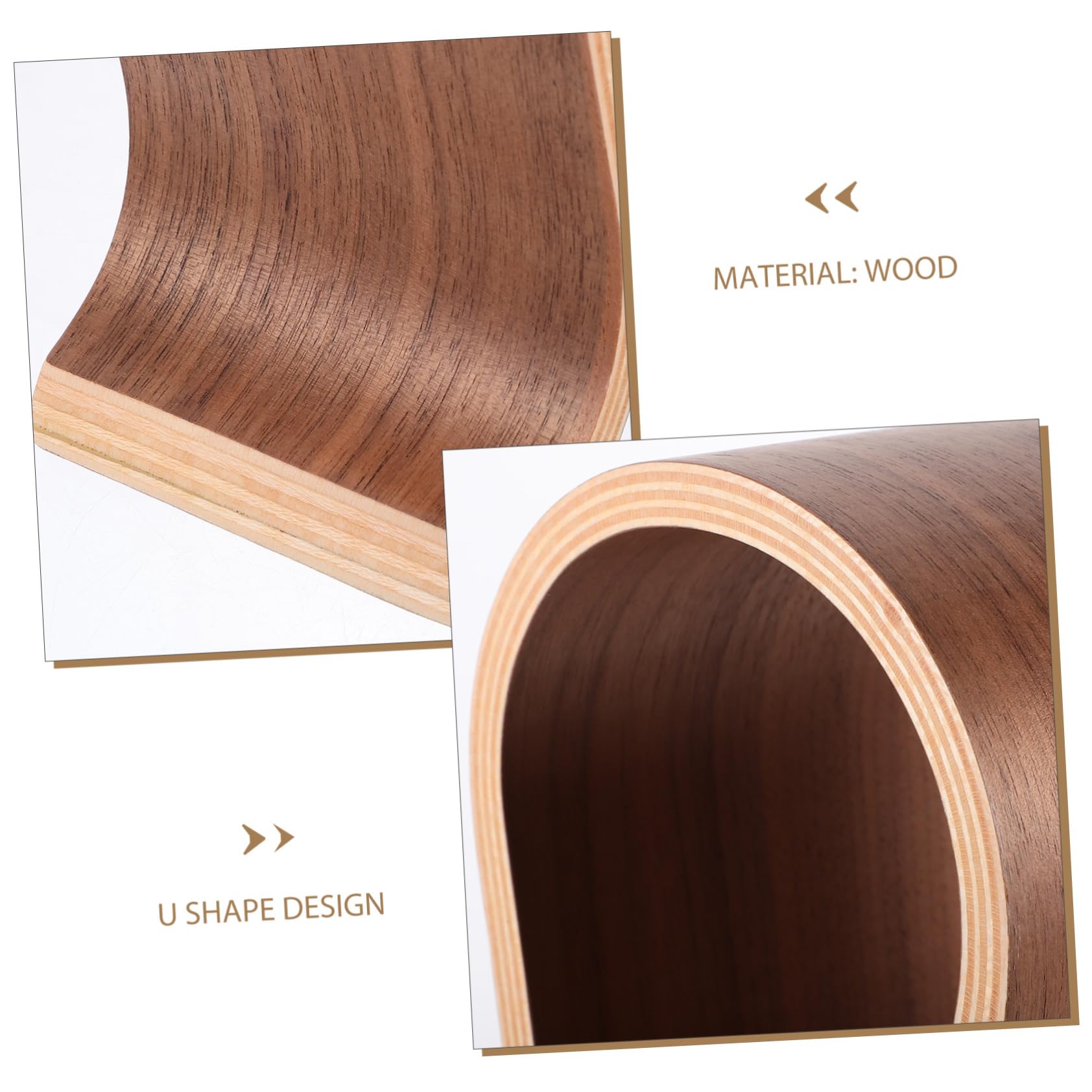 HOMSFOU Supporto per Cuffie in Legno U Stand per Cuffie da Tavolo Gancio Compatibile la Maggior Parte dei Modelli