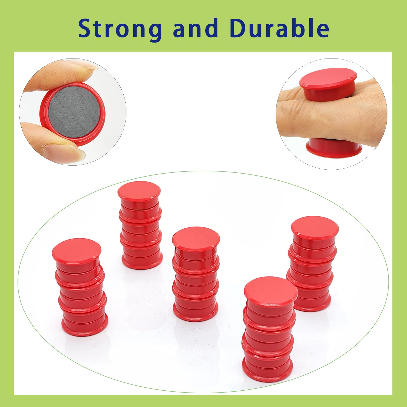 10 Calamite Forti Per Frigo E Lavagna - Piccole E Rotonde, Colorate, Per Appunti, Foto E Decorazione - Foto 9