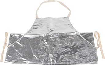 Heat Proof Apron, 1000C Fireproof Thermal Insulation Aluminum Foil Aprons High Temperature Working Manufacturing Safety Work Apron Fire Retardant Flame Protective Clothing for Cooking BBQ