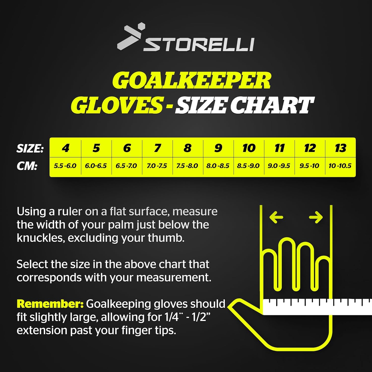 Storelli Gladiator 3 GK Gloves High-Impact Hand Protection with Removable Finger Spines, Premium Hand Grip for Soccer Goalies