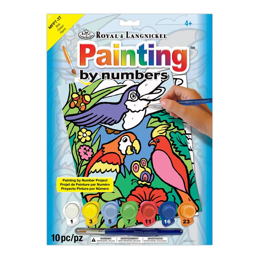 Royal Brush My First Paint by Number Kit, 8.75 by 11.375-Inch, Birds (MFP-7)