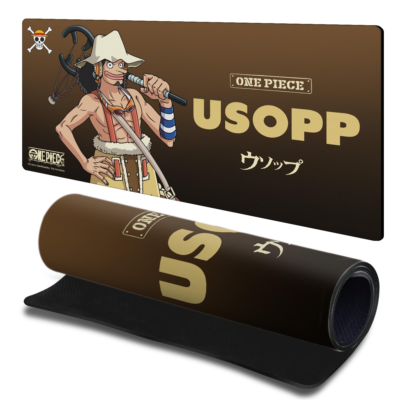 Head Case Designs Officially Licensed One Piece Usopp Graphic Art 23.62 x 11.81 x 0.12 inches (600 x 300 mm) - L Gaming Office Desk PC Keyboard Mouse Mat Pad