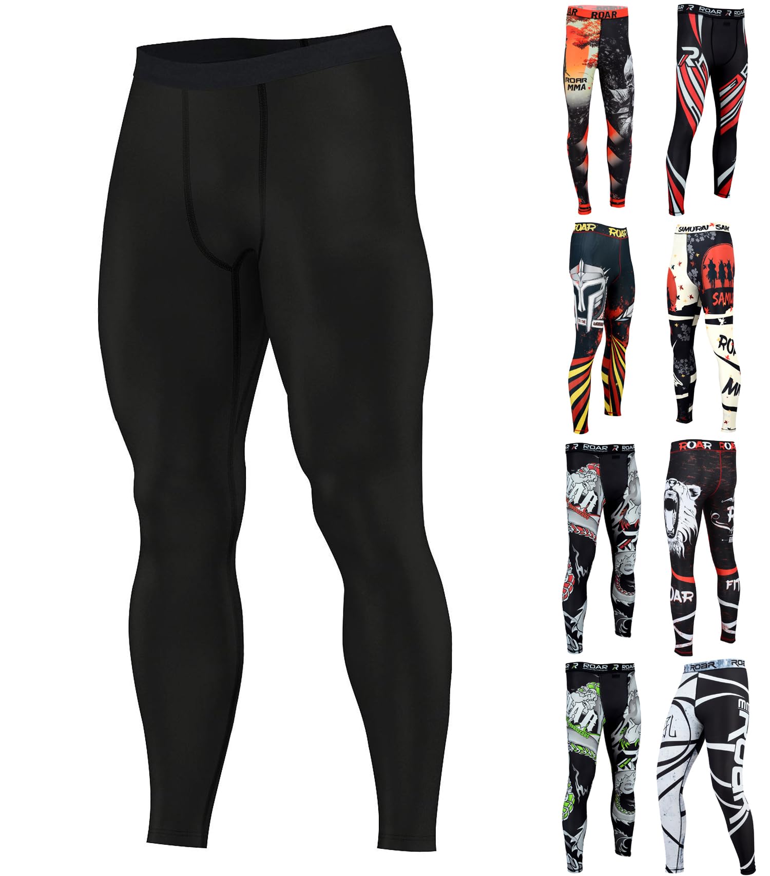 Roar MMA Rashguard & BJJ Grappling Shorts Cage Fight Jiu Jitsu Spats No Gi Sets